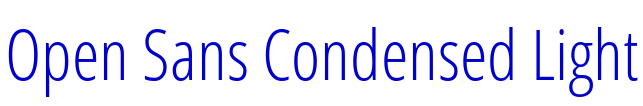 Open Sans Condensed Light الخط